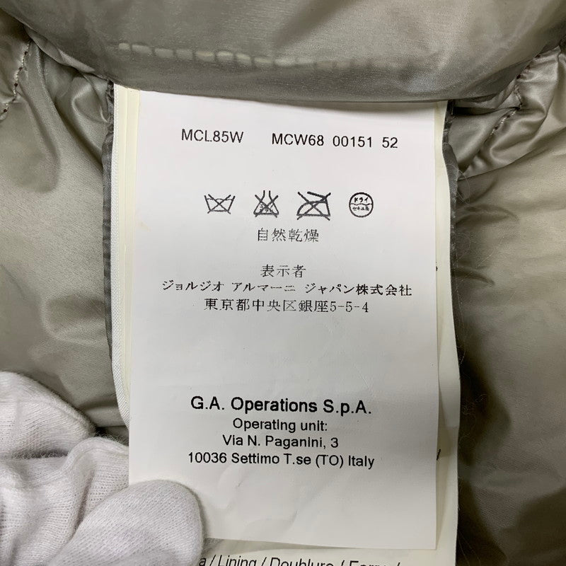 【中古品】【メンズ/レディース】 ARMANI COLLEZIONI アルマーニコレッツォーニ REAL DOWN COAT ダウンコート アウター 長袖 168-250928-rk-09-izu サイズ：52 カラー：ワインレッド 万代Net店