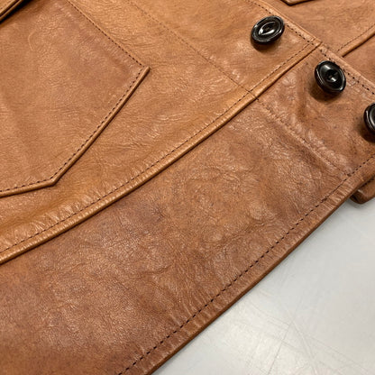 【中古品】【メンズ】 FINECREEK&CO ファインクリーク＆コー LOT ACJK044 JOSEPH JACKET ジョセフ ジャケット アウター 長袖 革 レザー 145-250928-rk-03-izu サイズ：42 カラー：ブラウン 万代Net店