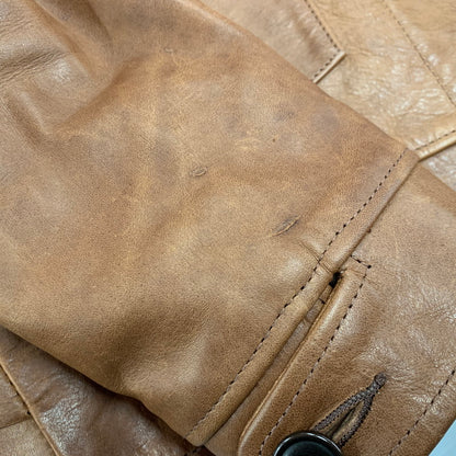 【中古品】【メンズ】 FINECREEK&CO ファインクリーク＆コー LOT ACJK044 JOSEPH JACKET ジョセフ ジャケット アウター 長袖 革 レザー 145-250928-rk-03-izu サイズ：42 カラー：ブラウン 万代Net店