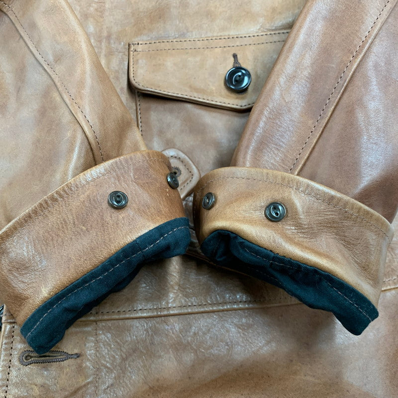 【中古品】【メンズ】 FINECREEK&CO ファインクリーク＆コー LOT ACJK044 JOSEPH JACKET ジョセフ ジャケット アウター 長袖 革 レザー 145-250928-rk-03-izu サイズ：42 カラー：ブラウン 万代Net店