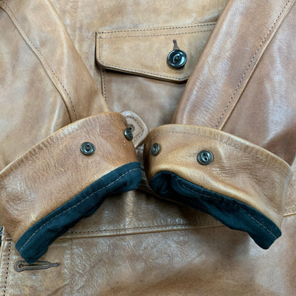 【中古品】【メンズ】 FINECREEK&CO ファインクリーク＆コー LOT ACJK044 JOSEPH JACKET ジョセフ ジャケット アウター 長袖 革 レザー 145-250928-rk-03-izu サイズ：42 カラー：ブラウン 万代Net店