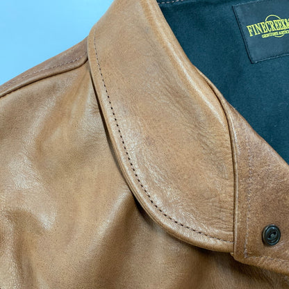 【中古品】【メンズ】 FINECREEK&CO ファインクリーク＆コー LOT ACJK044 JOSEPH JACKET ジョセフ ジャケット アウター 長袖 革 レザー 145-250928-rk-03-izu サイズ：42 カラー：ブラウン 万代Net店