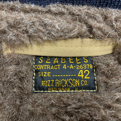【中古品】【メンズ】 Buzz Rickson's バズリクソンズ BR13876 TALON ジッパー TYPE SEABEES JACKET シービーズ ジャケット アウター 長袖 145-250928-rk-10-izu サイズ：42 カラー：カーキ 万代Net店