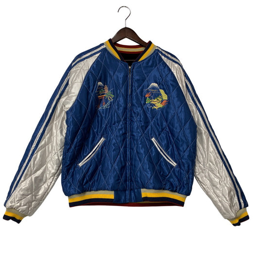 【中古品】【メンズ】 TAILOR TOYO テーラー 東洋 TT15664HY HINOYA 75TH ANNIVERSARY MODEL 別珍 ROARING TIGERxLANDSCAPE SOUVENIR JACKET スーベニア ジャケット アウター 長袖 スカジャン 145-250928-rk-08-izu サイズ：XL カラー：ブルー 万代Net店