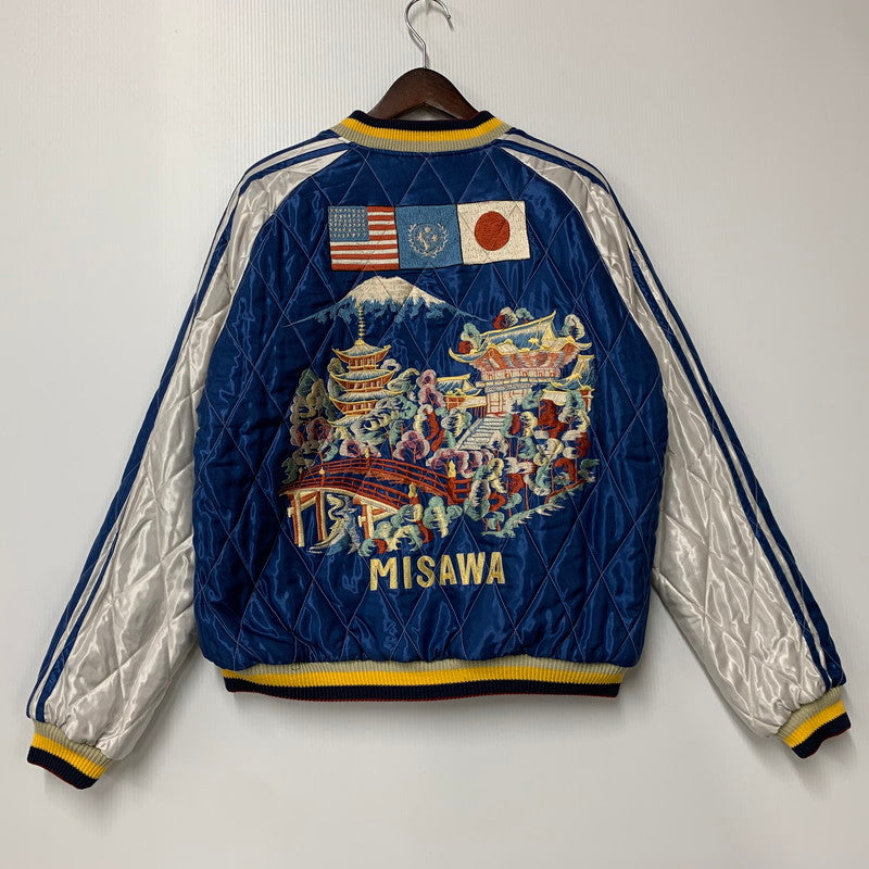 【中古品】【メンズ】 TAILOR TOYO テーラー 東洋 TT15664HY HINOYA 75TH ANNIVERSARY MODEL 別珍 ROARING TIGERxLANDSCAPE SOUVENIR JACKET スーベニア ジャケット アウター 長袖 スカジャン 145-250928-rk-08-izu サイズ：XL カラー：ブルー 万代Net店