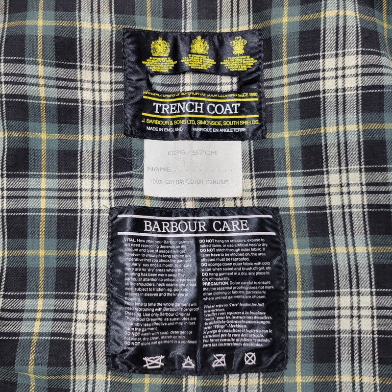 【中古品】【メンズ】 OLD BARBOUR オールドバブアー A600 OILED COTTON TRENCH COAT オイルド コットン トレンチコート アウター 144-250928-as-01-izu サイズ：C38/97CM カラー：オリーブ 万代Net店