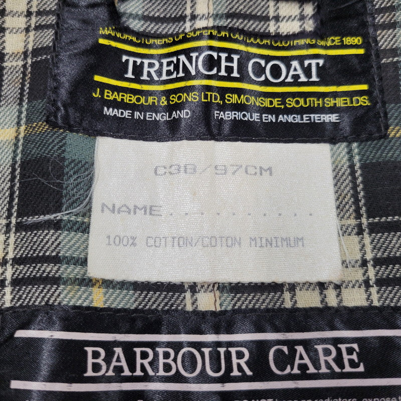【中古品】【メンズ】 OLD BARBOUR オールドバブアー A600 OILED COTTON TRENCH COAT オイルド コットン トレンチコート アウター 144-250928-as-01-izu サイズ：C38/97CM カラー：オリーブ 万代Net店