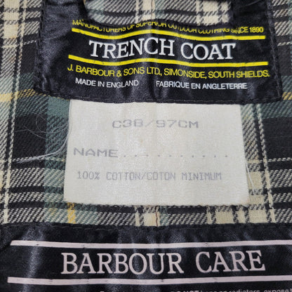 【中古品】【メンズ】 OLD BARBOUR オールドバブアー A600 OILED COTTON TRENCH COAT オイルド コットン トレンチコート アウター 144-250928-as-01-izu サイズ：C38/97CM カラー：オリーブ 万代Net店
