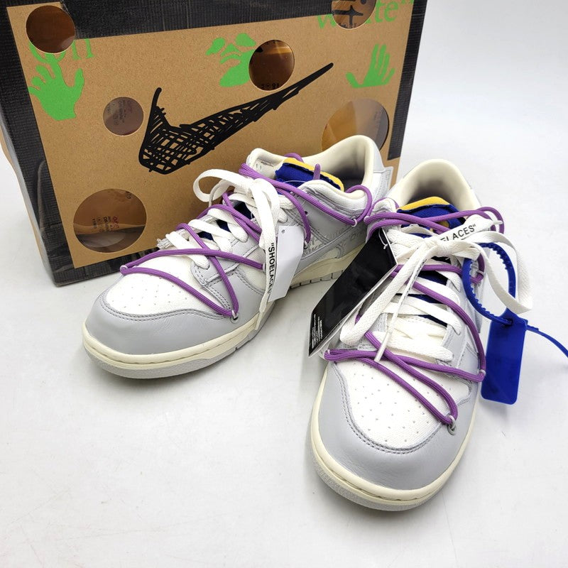 【中古美品】【メンズ】 NIKE ナイキ × OFF-WHITE オフホワイト M1602-107 DUNK LOW ダンク ロウ 1 OF 50 48 スニーカー シューズ 靴 160-250930-ya-06-izu サイズ：27.5cm カラー：SAIL/NEUTRAL GREY 万代Net店