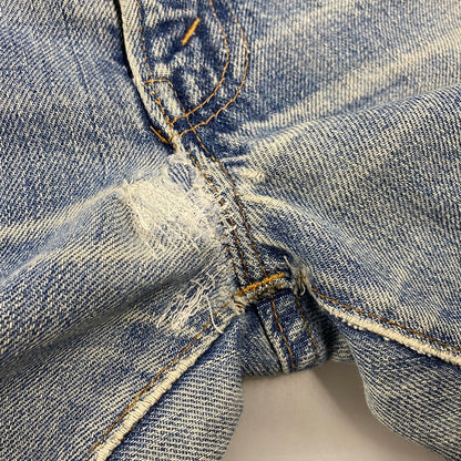 【現状渡し品】【メンズ】 Levi's リーバイス ビッグE 刻印16 不均等V バックポケットチェーンステッチ 66後期 TALON ジッパー 70S DENIM PANTS デニム パンツ ボトムス ズボン 157-251002-cs-07-izu サイズ：不明 カラー：ライトインディゴ 万代Net店