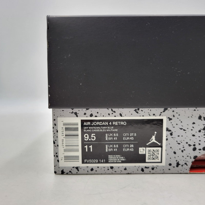 【中古品】【メンズ】 NIKE ナイキ FV5029-141 AIR JORDAN エア ジョーダン 4 RETRO レトロ スニーカー シューズ 靴 160-250930-ya-01-izu サイズ：27.5cm カラー：OFF WHITE/MILITARY BLUE 万代Net店