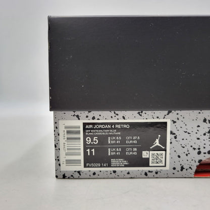 【中古品】【メンズ】 NIKE ナイキ FV5029-141 AIR JORDAN エア ジョーダン 4 RETRO レトロ スニーカー シューズ 靴 160-250930-ya-01-izu サイズ：27.5cm カラー：OFF WHITE/MILITARY BLUE 万代Net店