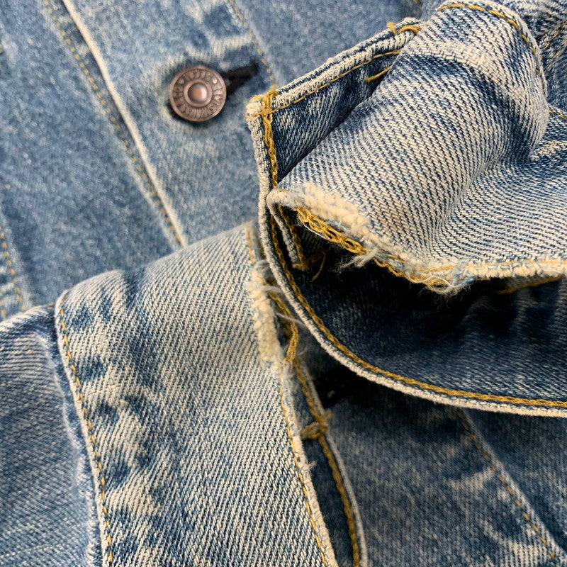 【中古品】【メンズ/レディース】 Levi's リーバイス 71557-0214 92年製 日本製 BIG-E 刻印J30 3RD TYPE 90S 71557 DENIM JACKET デニム ジャケット アウター 長袖 146-251001-rk-07-izu サイズ：38 カラー：インディゴ 万代Net店