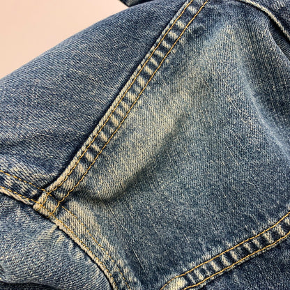 【中古品】【メンズ/レディース】 Levi's リーバイス 71557-0214 92年製 日本製 BIG-E 刻印J30 3RD TYPE 90S 71557 DENIM JACKET デニム ジャケット アウター 長袖 146-251001-rk-07-izu サイズ：38 カラー：インディゴ 万代Net店
