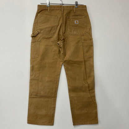 【中古品】【メンズ】 Carhartt カーハート B01BRN 2010年製 メキシコ製 DOUBLE KNEE PAINTER PANTS ダブル ニー ペインター パンツ ボトムス ズボン 157-251002-cs-08-izu サイズ：34×30 カラー：ブラウン 万代Net店