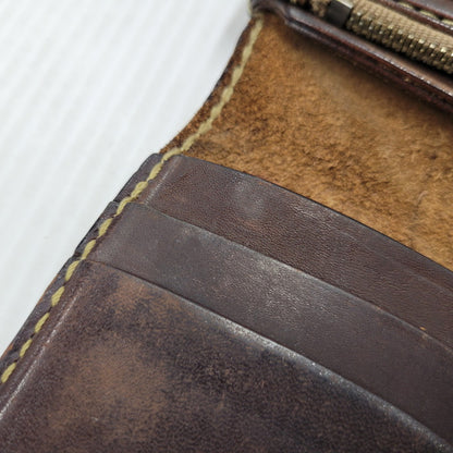 【現状渡し品】【メンズ】 SAAD サード コンチョ付き LEATHER LONG WALLET レザー ロング ウォレット 財布 200-260102-cs-13-izu カラー：ブラウン系 万代Net店