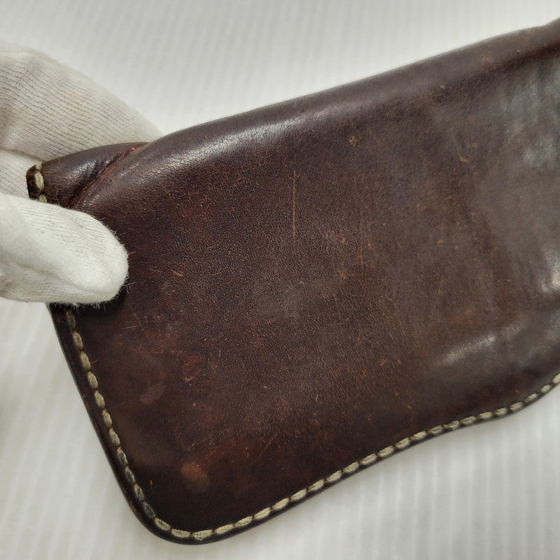 【現状渡し品】【メンズ】 SAAD サード コンチョ付き LEATHER LONG WALLET レザー ロング ウォレット 財布 200-260102-cs-13-izu カラー：ブラウン系 万代Net店