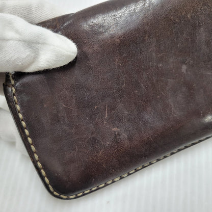 【現状渡し品】【メンズ】 SAAD サード コンチョ付き LEATHER LONG WALLET レザー ロング ウォレット 財布 200-260102-cs-13-izu カラー：ブラウン系 万代Net店