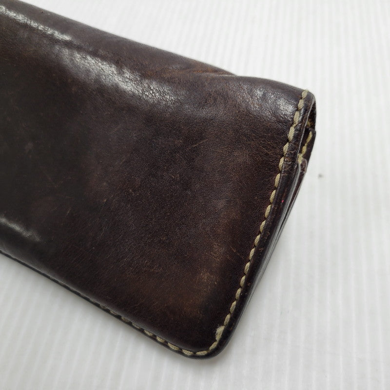 【現状渡し品】【メンズ】 SAAD サード コンチョ付き LEATHER LONG WALLET レザー ロング ウォレット 財布 200-260102-cs-13-izu カラー：ブラウン系 万代Net店