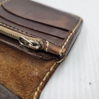 【現状渡し品】【メンズ】 SAAD サード コンチョ付き LEATHER LONG WALLET レザー ロング ウォレット 財布 200-260102-cs-13-izu カラー：ブラウン系 万代Net店