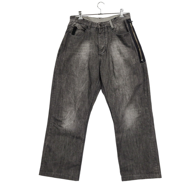 【現状渡し品】【メンズ】 SEANJOHN ショーンジョン WIDE BLACK DENIM PANTS ワイド ブラック デニムパンツ ジーンズ ボトムス 157-251005-as-06-izu サイズ：42 カラー：ブラック 万代Net店