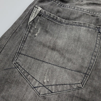 【現状渡し品】【メンズ】 SEANJOHN ショーンジョン WIDE BLACK DENIM PANTS ワイド ブラック デニムパンツ ジーンズ ボトムス 157-251005-as-06-izu サイズ：42 カラー：ブラック 万代Net店