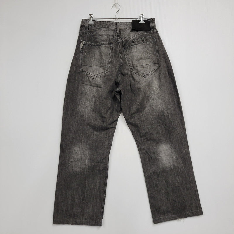 【現状渡し品】【メンズ】 SEANJOHN ショーンジョン WIDE BLACK DENIM PANTS ワイド ブラック デニムパンツ ジーンズ ボトムス 157-251005-as-06-izu サイズ：42 カラー：ブラック 万代Net店