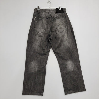 【現状渡し品】【メンズ】 SEANJOHN ショーンジョン WIDE BLACK DENIM PANTS ワイド ブラック デニムパンツ ジーンズ ボトムス 157-251005-as-06-izu サイズ：42 カラー：ブラック 万代Net店