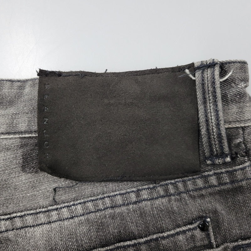 【現状渡し品】【メンズ】 SEANJOHN ショーンジョン WIDE BLACK DENIM PANTS ワイド ブラック デニムパンツ ジーンズ ボトムス 157-251005-as-06-izu サイズ：42 カラー：ブラック 万代Net店