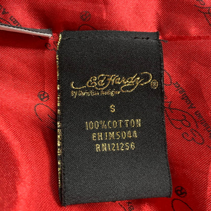 【現状渡し品】【メンズ】 ED HARDY エドハーディ DOCKING HOODIE TAILORED JACKET ドッキング フーディー テーラードジャケット アウター 146-251002-as-07-izu サイズ：S カラー：ブラック系 万代Net店