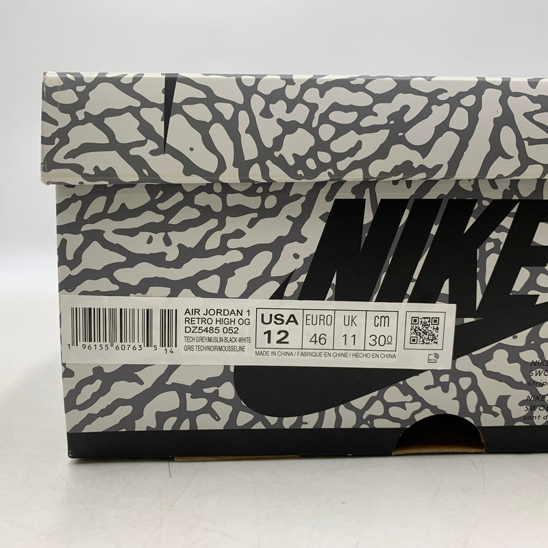 【中古美品】【メンズ】 NIKE ナイキ AIR JORDAN 1 RETRO HIGH OG DZ5485-052 エア ジョーダン 1 レトロ ハイ OG スニーカー シューズ 靴 160-250930-as-09-izu サイズ：30cm カラー：TECH GREY/MUSLIN-BLACK-WHITE 万代Net店