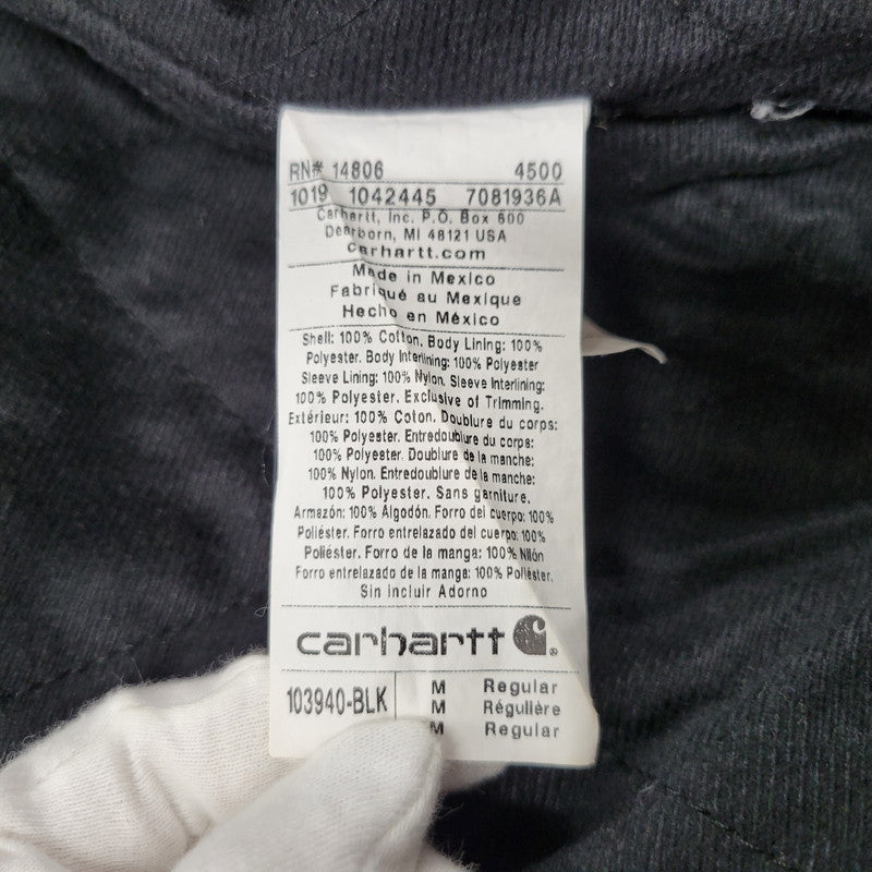 【中古品】【メンズ】 Carhartt カーハート FIRM DUCK ACTIVE QUILTED JACKET 103940-BLK ダック アクティブ キルテッド ジャケット アウター 147-251004-as-10-izu サイズ：M カラー：ブラック 万代Net店