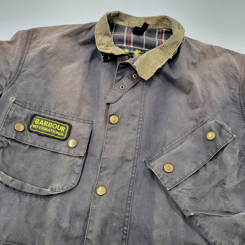 【現状渡し品】【メンズ】 Barbour バーブァー 3ワラント 2000年製 00S INTERNATIONAL SUIT OILED JACKET インターナショナル スーツ オイルド ジャケット アウター 144-251004-ya-16-izu サイズ：下記参照 カラー：ブラウン系 万代Net店