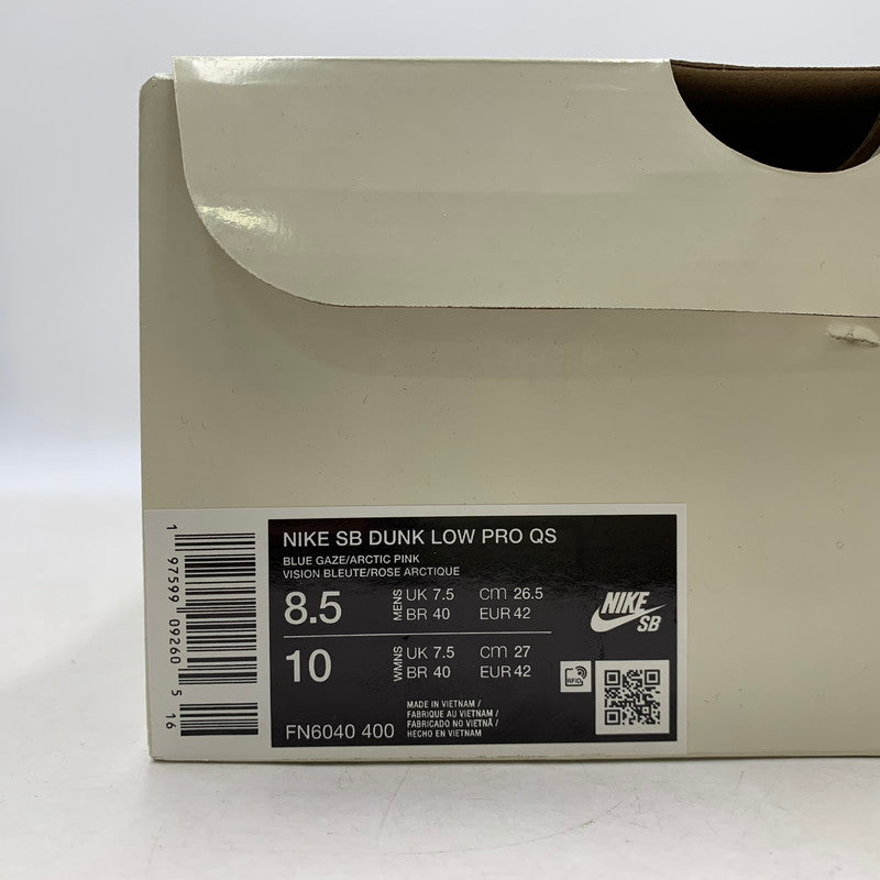 【中古美品】【メンズ】 NIKE SB ナイキエスビー × VERDY ヴェルディ DUNK LOW PRO QS FN6040-400 ダンク ロー プロ QS スニーカー シューズ 靴 160-250930-as-14-izu サイズ：26.5cm カラー：BLUE GAZE/ARCTIC PINK 万代Net店