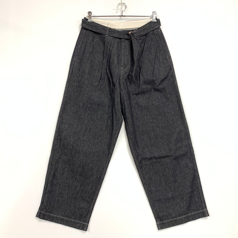 【中古美品】【メンズ】 GRAPHPAPER グラフペーパー GM243-40210B COLORFAST DENIM BELTED PANTS カラーファストデニム ベルテッド パンツ ズボン ボトムス 151-251004-ya-02-izu サイズ：3 カラー：NAVY 万代Net店