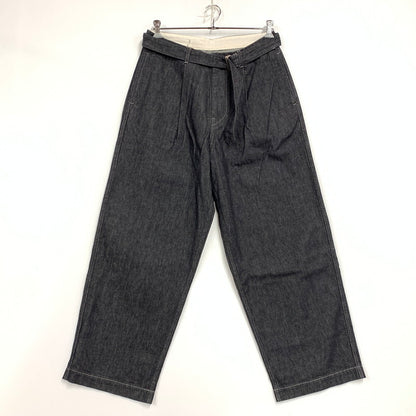 【中古美品】【メンズ】 GRAPHPAPER グラフペーパー GM243-40210B COLORFAST DENIM BELTED PANTS カラーファストデニム ベルテッド パンツ ズボン ボトムス 151-251004-ya-02-izu サイズ：3 カラー：NAVY 万代Net店