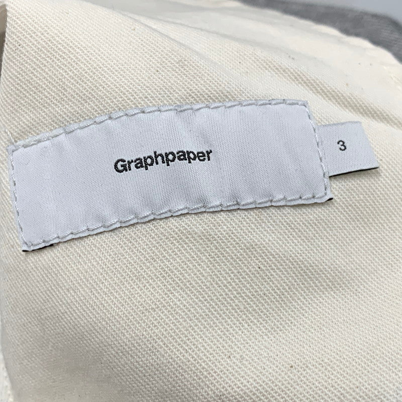 【中古美品】【メンズ】 GRAPHPAPER グラフペーパー GM243-40210B COLORFAST DENIM BELTED PANTS カラーファストデニム ベルテッド パンツ ズボン ボトムス 151-251004-ya-02-izu サイズ：3 カラー：NAVY 万代Net店