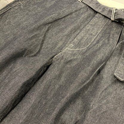 【中古美品】【メンズ】 GRAPHPAPER グラフペーパー GM243-40210B COLORFAST DENIM BELTED PANTS カラーファストデニム ベルテッド パンツ ズボン ボトムス 151-251004-ya-02-izu サイズ：3 カラー：NAVY 万代Net店