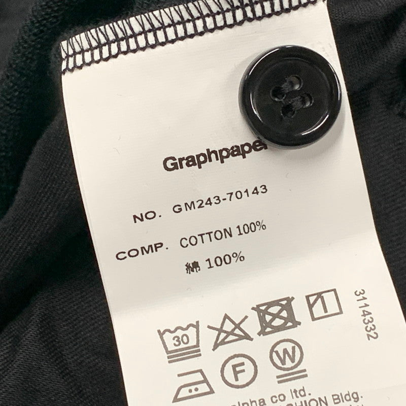 【中古美品】【メンズ】 GRAPHPAPER グラフペーパー GM243-70143 24AW ULTRA COMPACT TERRY SWEAT PANTS ウルトラ コンパクト テリー スウェット パンツ ズボン ボトムス 151-251004-ya-04-izu サイズ：O/S カラー：BLACK 万代Net店