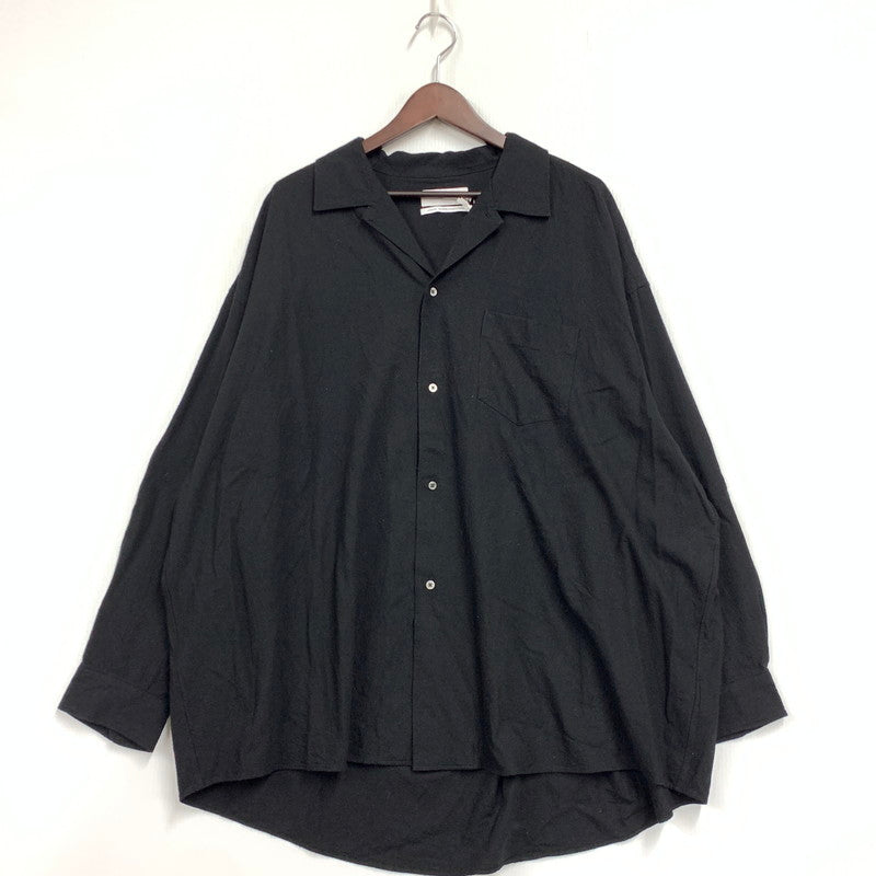 【中古品】 GRAPHPAPER グラフペーパー GM251-50047 25SS SILK NOIL VISCOSE シルク ノイルビスコース SLEEPING SHIRT スリーピング シャツ トップス 長袖 140-251003-ya-07-izu サイズ：2 カラー：BLACK 万代Net店