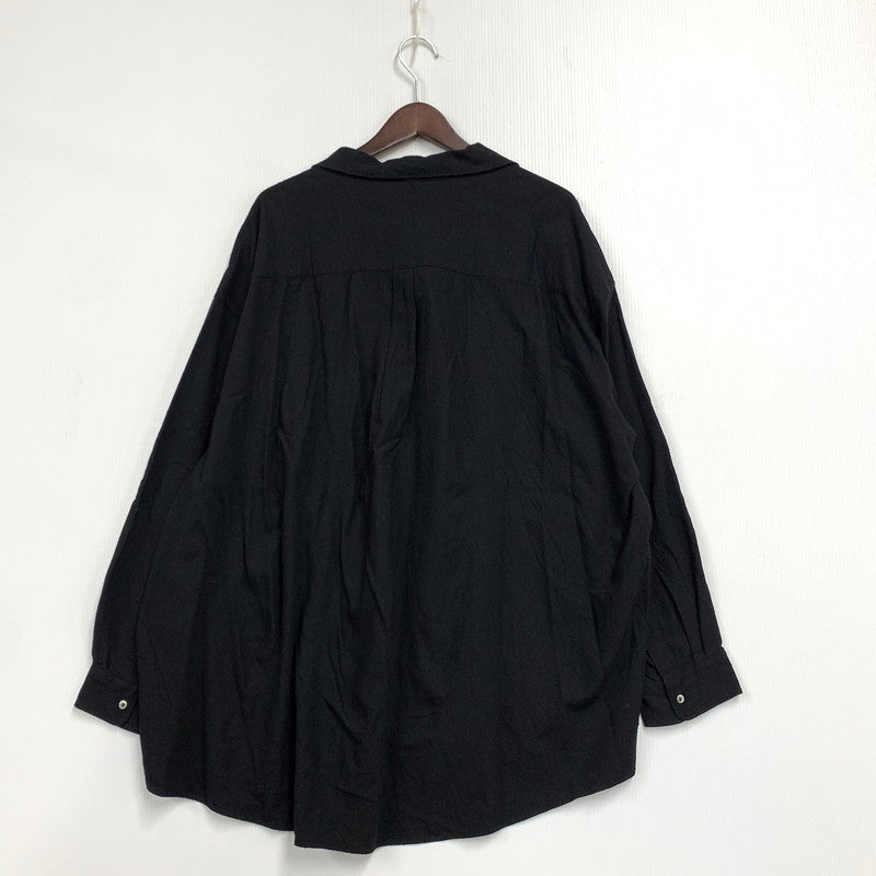 【中古品】 GRAPHPAPER グラフペーパー GM251-50047 25SS SILK NOIL VISCOSE シルク ノイルビスコース SLEEPING SHIRT スリーピング シャツ トップス 長袖 140-251003-ya-07-izu サイズ：2 カラー：BLACK 万代Net店