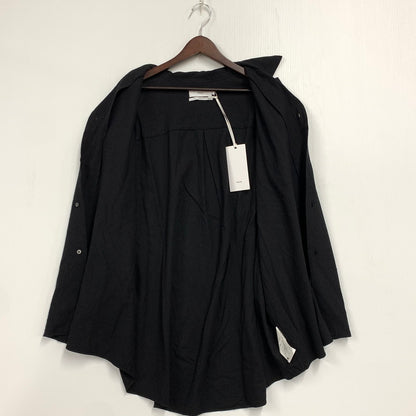 【中古品】 GRAPHPAPER グラフペーパー GM251-50047 25SS SILK NOIL VISCOSE シルク ノイルビスコース SLEEPING SHIRT スリーピング シャツ トップス 長袖 140-251003-ya-07-izu サイズ：2 カラー：BLACK 万代Net店