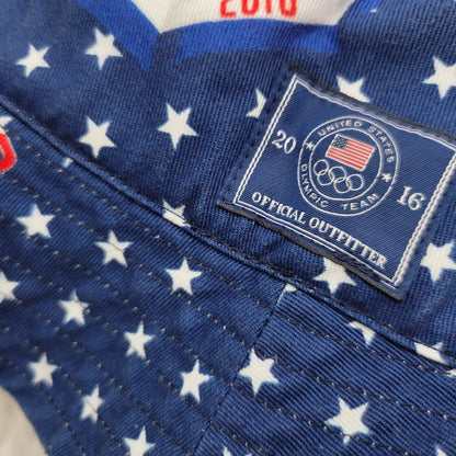 【中古美品】【メンズ/レディース】 POLO RALPH LAUREN ポロ・ラルフローレン 2016 RIO OLYMPIC リオ オリンピック REVERSIBLE BUCKET HAT リバーシブル バケット ハット 帽子 185-251003-ya-04-izu サイズ：L/XL カラー：ブルー／ホワイト 万代Net店