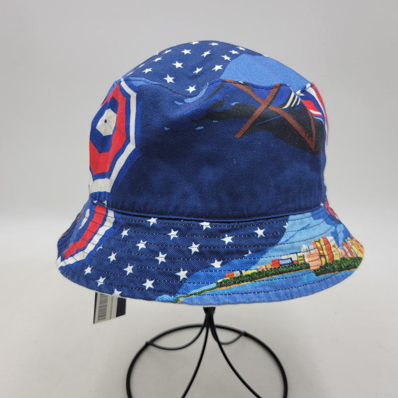 【中古美品】【メンズ/レディース】 POLO RALPH LAUREN ポロ・ラルフローレン 2016 RIO OLYMPIC リオ オリンピック REVERSIBLE BUCKET HAT リバーシブル バケット ハット 帽子 185-251003-ya-04-izu サイズ：L/XL カラー：ブルー／ホワイト 万代Net店