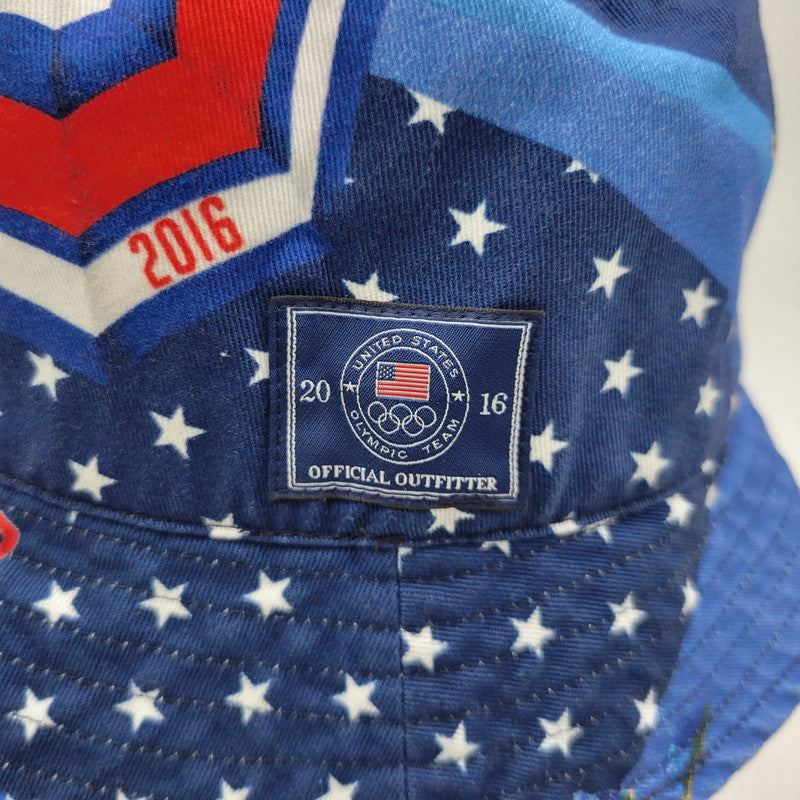 【中古美品】【メンズ/レディース】 POLO RALPH LAUREN ポロ・ラルフローレン 2016 RIO OLYMPIC リオ オリンピック REVERSIBLE BUCKET HAT リバーシブル バケット ハット 帽子 185-251003-ya-04-izu サイズ：L/XL カラー：ブルー／ホワイト 万代Net店