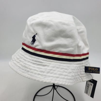 【中古美品】【メンズ/レディース】 POLO RALPH LAUREN ポロ・ラルフローレン 2016 RIO OLYMPIC リオ オリンピック REVERSIBLE BUCKET HAT リバーシブル バケット ハット 帽子 185-251003-ya-04-izu サイズ：L/XL カラー：ブルー／ホワイト 万代Net店