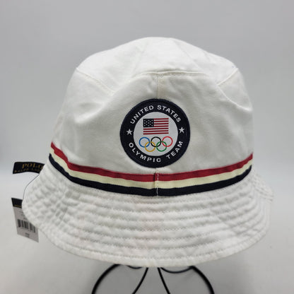 【中古美品】【メンズ/レディース】 POLO RALPH LAUREN ポロ・ラルフローレン 2016 RIO OLYMPIC リオ オリンピック REVERSIBLE BUCKET HAT リバーシブル バケット ハット 帽子 185-251003-ya-04-izu サイズ：L/XL カラー：ブルー／ホワイト 万代Net店