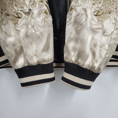 【中古美品】【メンズ】 絡繰魂 213011 鯨×富士山 REVERSIBLE SOUVENIR JACKET リバーシブル スーベニア ジャケット アウター 145-251004-ya-15-izu サイズ：L カラー：BLACK/GOLD 万代Net店