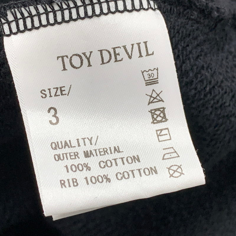 【中古品】【メンズ】 TOY DEVIL トイデビル TD25SSCEMZH3 DEVIL ZIP デビル ジップ HOODIE-FIRE DEVIL SK フーディ ファイアー デビル トップス パーカー 140-251004-ya-11-izu サイズ：3 カラー：BLACK 万代Net店