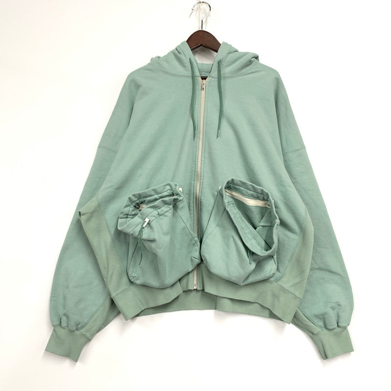 【中古美品】【メンズ】 REFOMED リフォメッド RECU-022 KINCHAKU ZIPUP HOODIE キンチャク ジップアップ フーディ トップス パーカー 140-251004-ya-06-izu サイズ：2 カラー：ミント 万代Net店